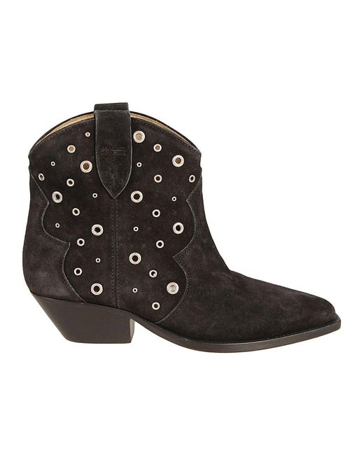 Isabel Marant Black Cowboy & Biker Boots