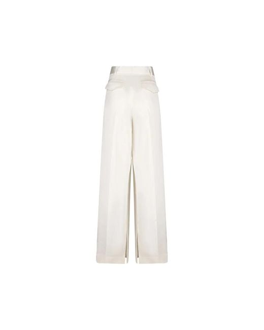 Jil Sander Satijnen Broek in het White