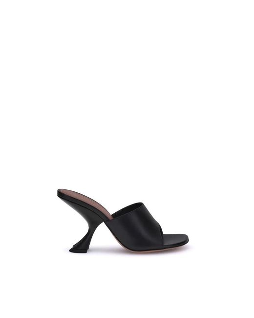 AMINA MUADDI Black Heeled Mules