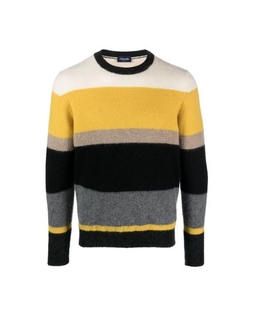 Drumohr Yellow Round-Neck Knitwear for men