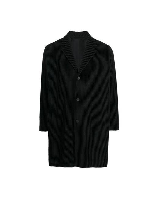 Issey Miyake Black Single-Breasted Coats for men