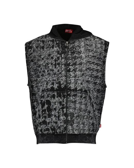 DIESEL Black Zip-Throughs for men