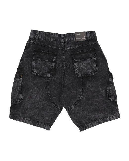 Alpha Industries Gray Denim Shorts for men