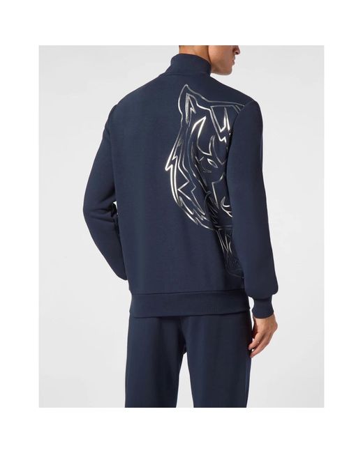 Philipp Plein Jogging Jacket Tiger in het Blue voor heren