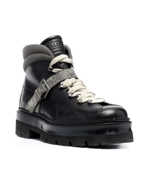 Bally Black Lace-Up Boots for men