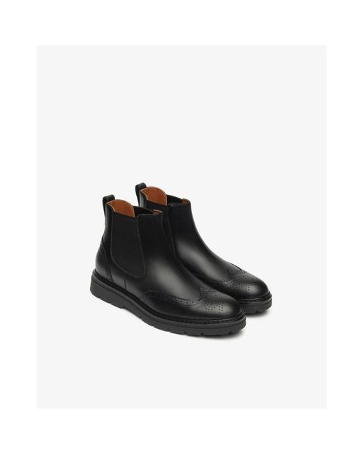 Nero Giardini Black Chelsea Boots for men