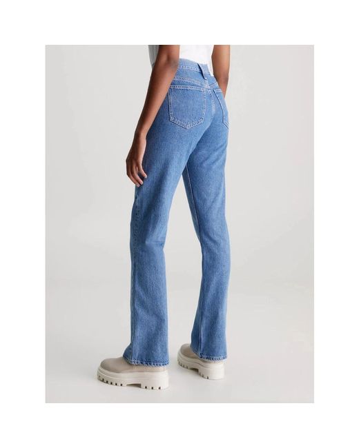 Calvin Klein Blue Weite bein denim jeans