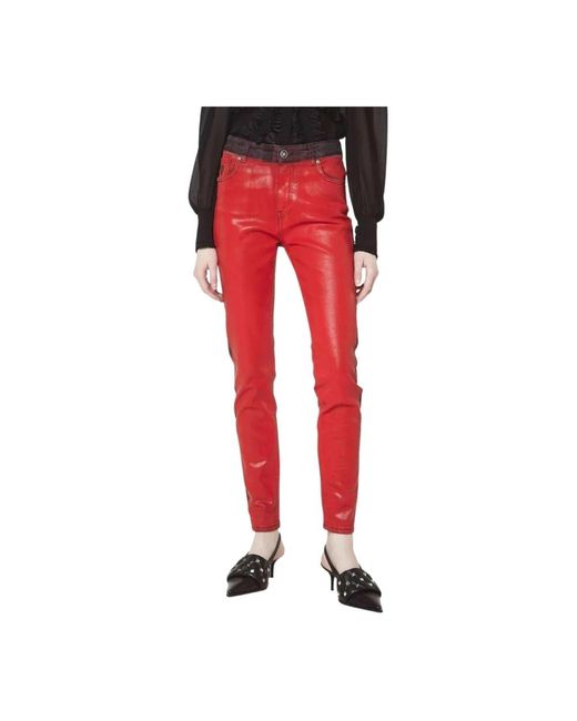 Leather Trousers John Richmond en coloris Red