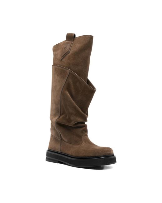 The Attico Brown High Boots