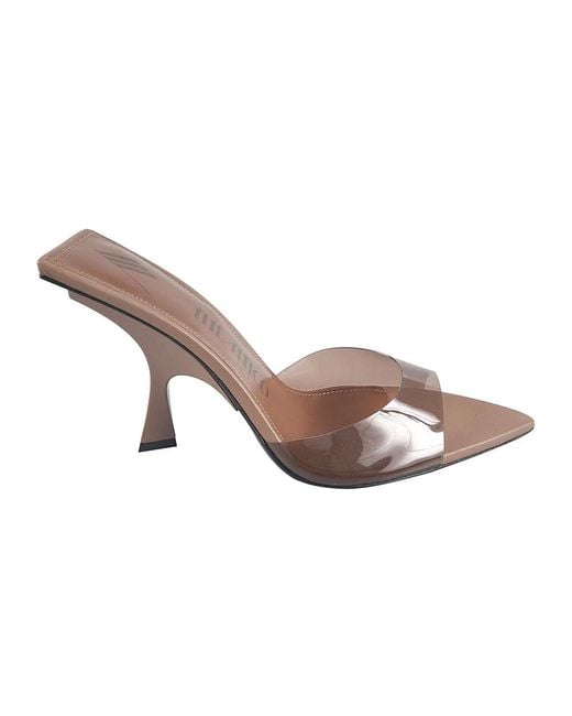 The Attico Brown Heeled Mules