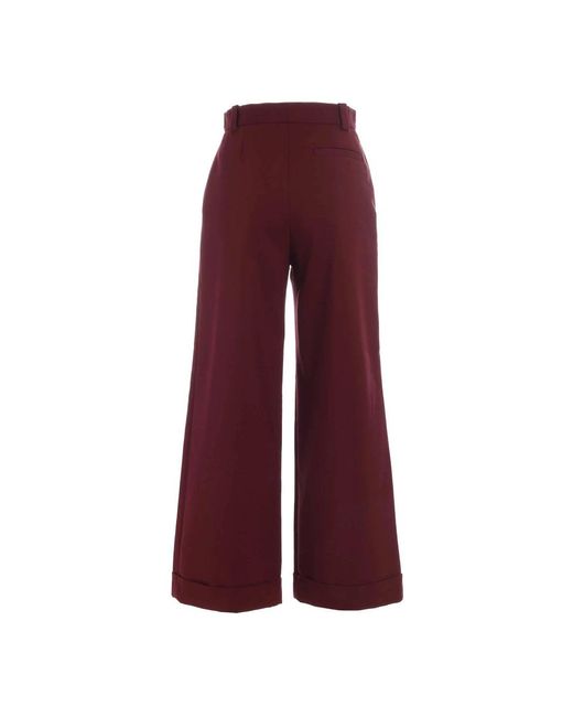 See By Chloé Red Wide Trousers