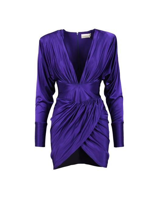 Alexandre Vauthier Purple Short Dresses