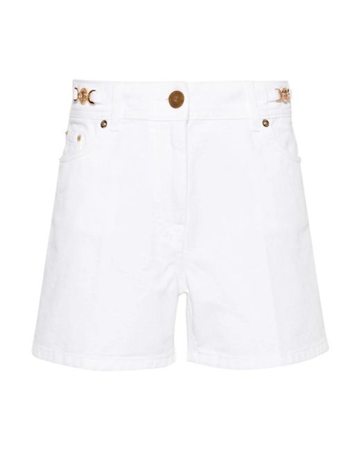 Versace White Short Shorts