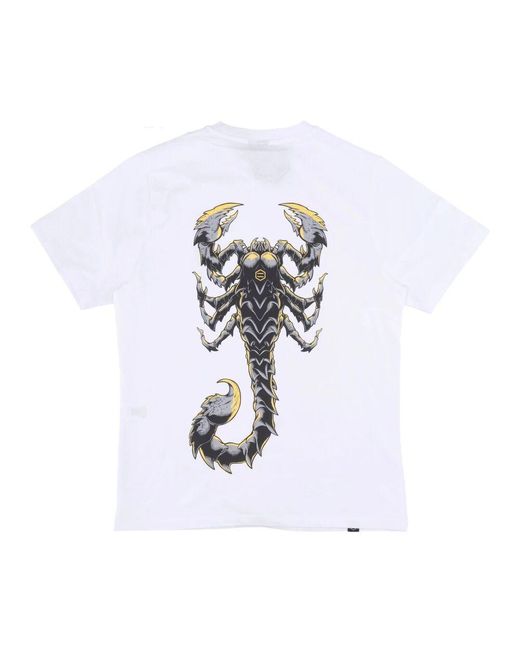 DOLLY NOIRE Scorpion Tee Weißes Herren T-Shirt in White für Herren
