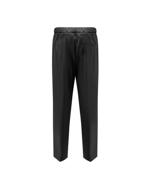 Seven Gauge Black Straight Trousers for men