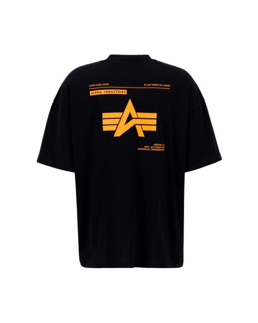 Alpha Industries Bedrucktes oversized t-shirt in Black für Herren