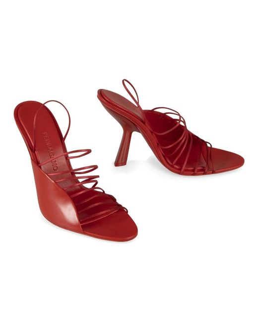 Ferragamo Red High Heel Sandals
