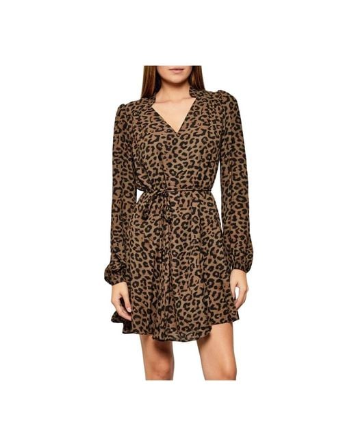 Guess Brown Wanda Flare Dress