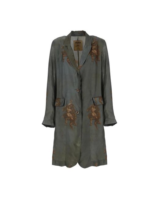 Uma Wang Gray Single-Breasted Coats