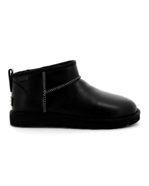 Ugg Klassische ultra mini schwarze stiefel in Black für Herren