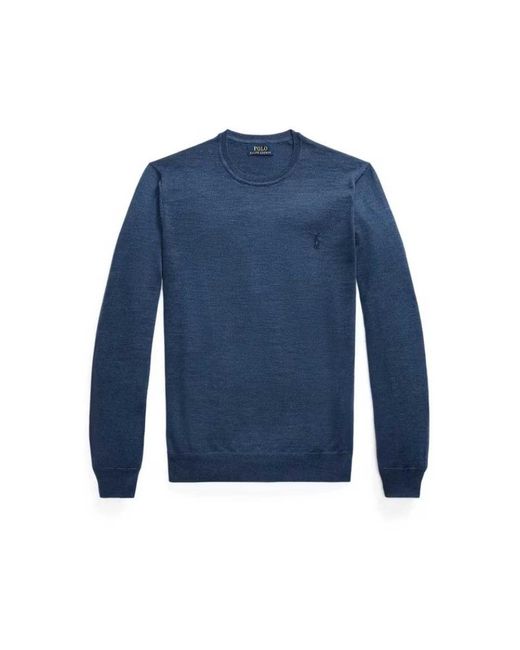 Polo Ralph Lauren Blue Round-Neck Knitwear for men