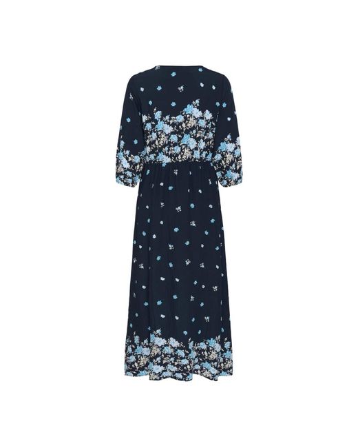Kaffe Kcrosa Midi Jurk in het Blue