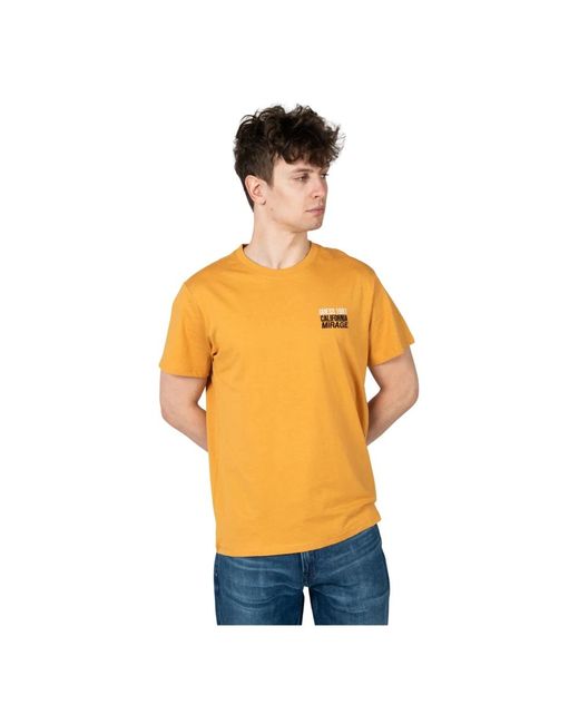 Magliette classica con girocollo di Guess in Orange da Uomo