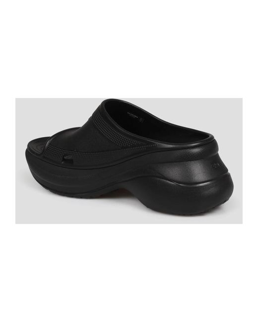 Balenciaga Black Gummislide-sandale crocs-kollaboration