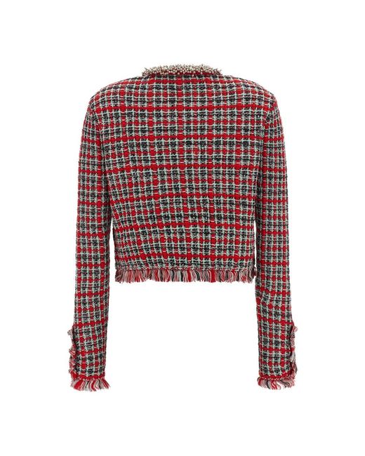 Self-Portrait Red Cropped Jacket