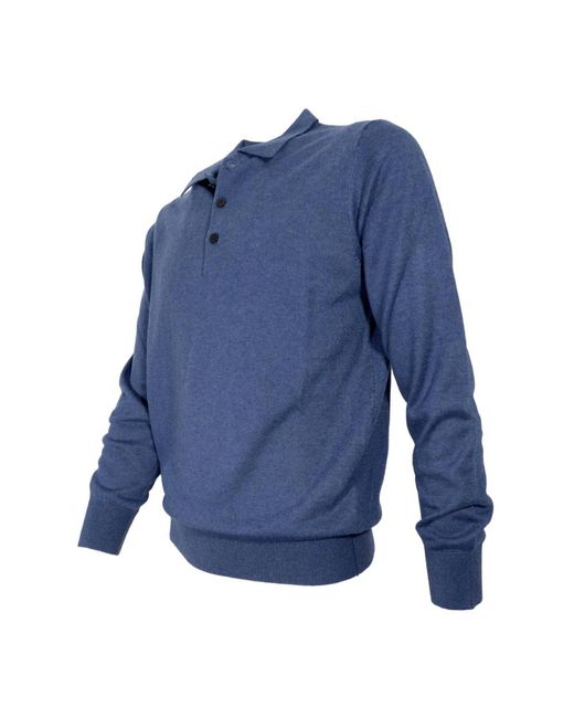 Cashmere Company Polo Shirts in het Blue voor heren