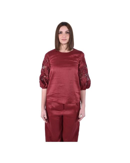 Max Mara Red Blouses