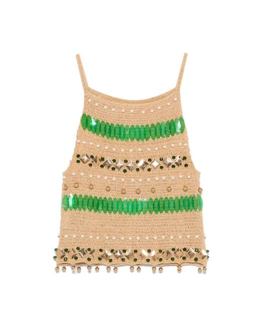 Bode Tops ,Veelkleurig ,Stijlvolle Calypso Tank Top in het Green