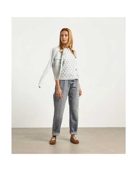 Closed Jeans ,Grijs ,Denim Grijze Denim Jeans Met Relaxte Pasvorm in het Gray