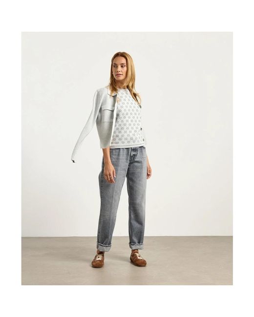 Closed Jeans ,Grijs ,Denim Grijze Denim Jeans Met Relaxte Pasvorm in het Gray