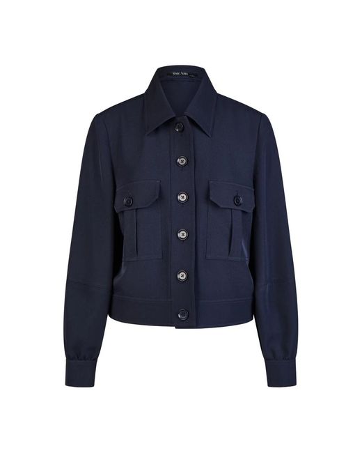 MARC AUREL Jassen ,Blauw ,Polyester Light Blouson in het Blue