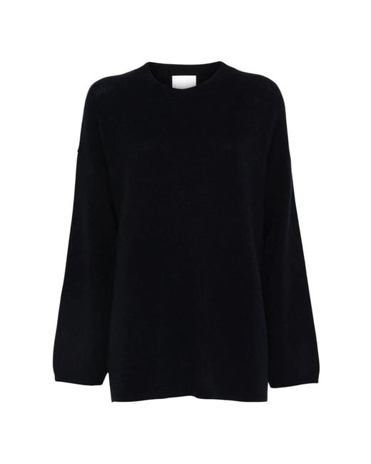 Allude Black Round-Neck Knitwear