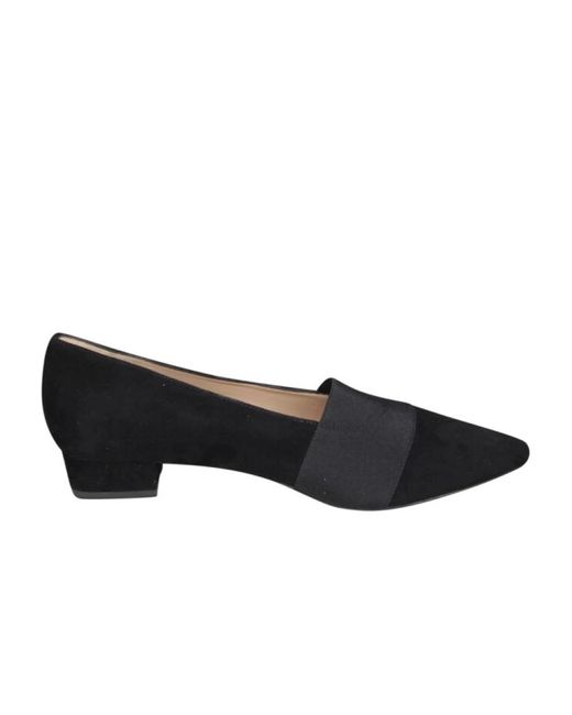 Peter Kaiser Schoenen ,Zwart ,Suède Zwarte Suède Elegante Lage Hak Pumps in het Black
