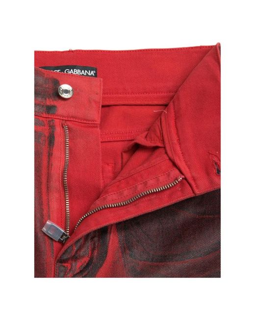 Jeans > skinny jeans Dolce & Gabbana en coloris Red