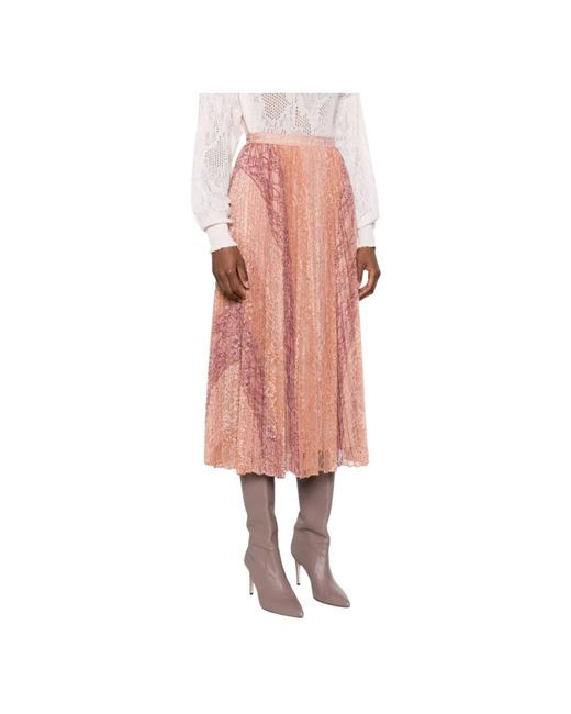 Twin Set Pink Midi Skirts