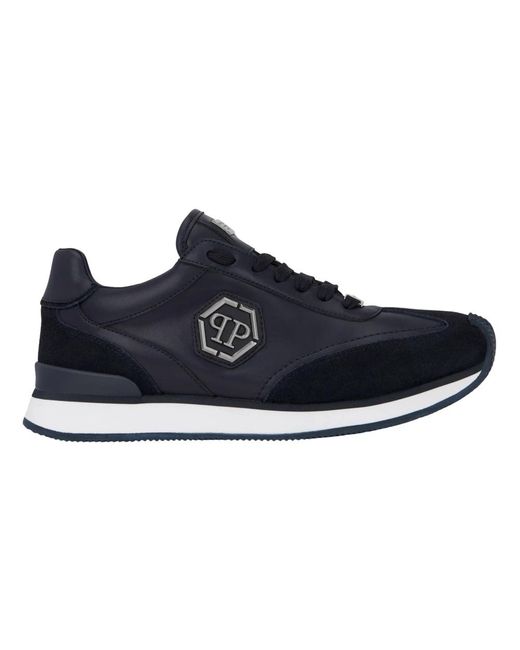 Philipp Plein Runner Hexagon Patch in het Blue