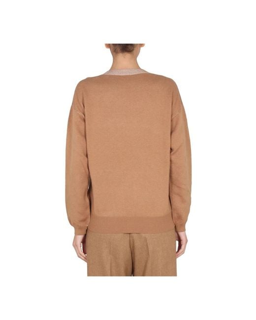 Ballantyne Brown Round-Neck Knitwear