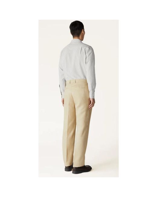 Trousers > suit trousers Loro Piana pour homme en coloris Natural