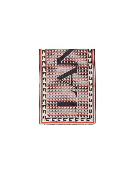 Lanvin Pink Geometrischer Logo-Schal