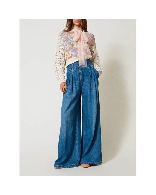 Wide Jeans di Twinset in Blue