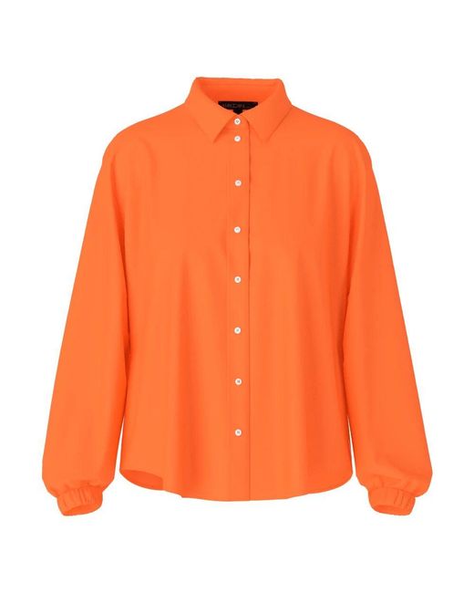 Marc Cain Orange Elegante Oversized Hemdbluse