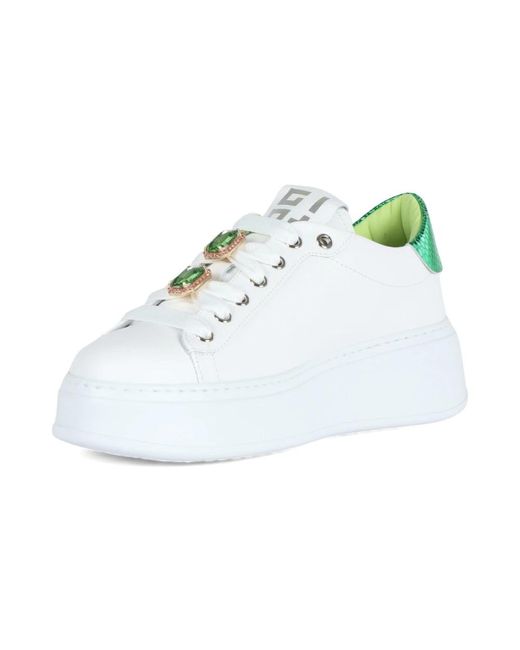GIO+ White Pia180c geco leder sneakers +