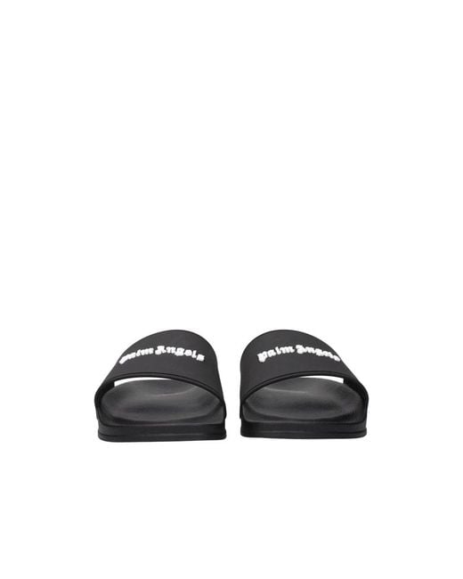 Palm Angels Black Sliders for men