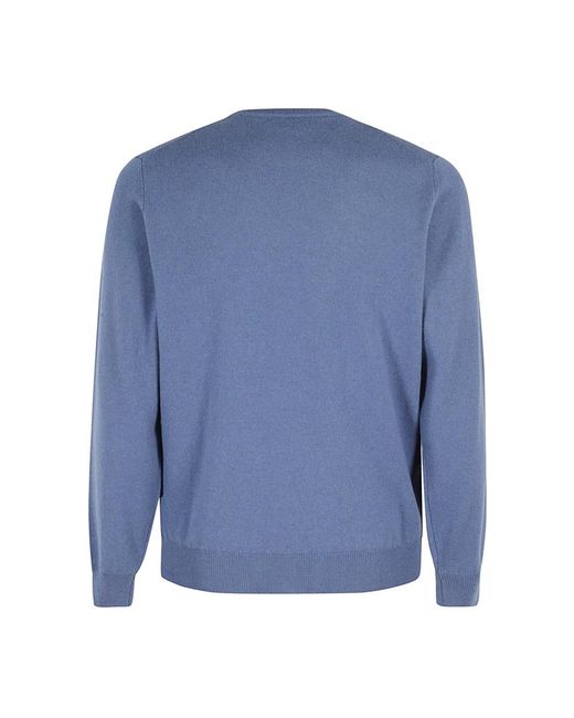 FILIPPO DE LAURENTIIS Blue Round-Neck Knitwear for men