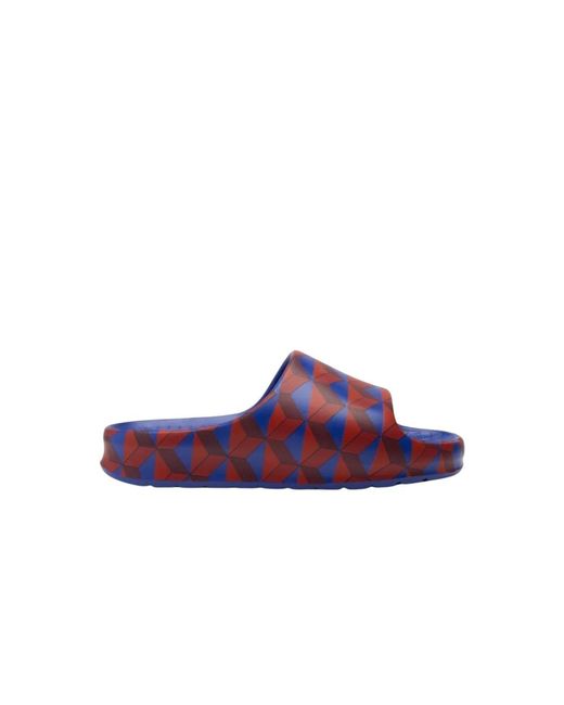 Lacoste Kühne slide 2.0 bedruckte sandalen in Purple für Herren
