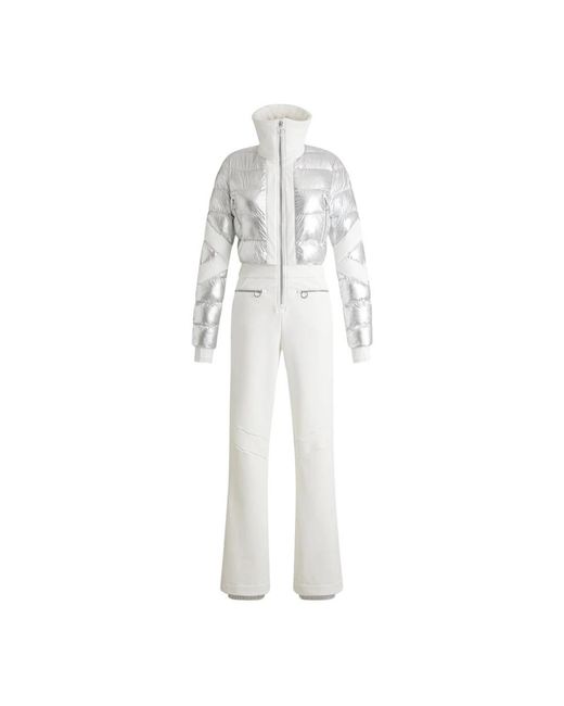 Fusalp Jumpsuits & Playsuits ,Wit ,Leer Clarisse Metal Ski Suit in het White